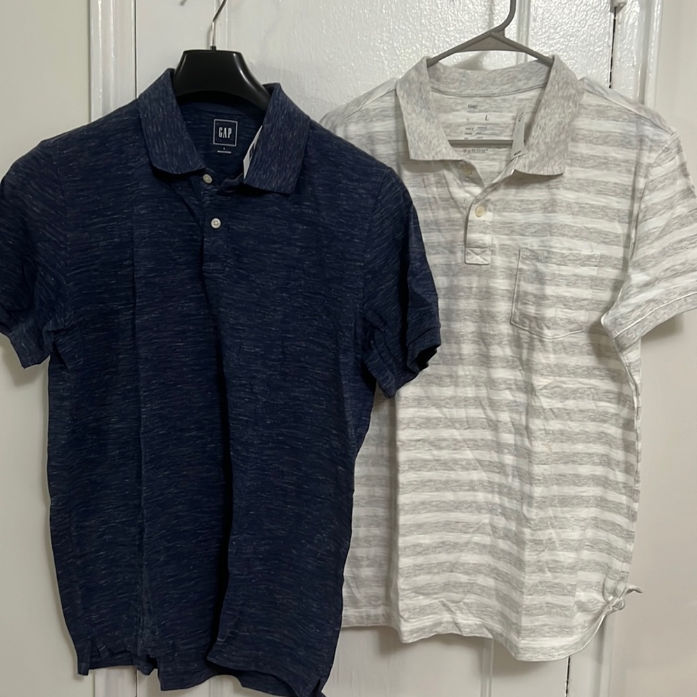 LOT of TWO NWT Gap Men’s Polo Shirts